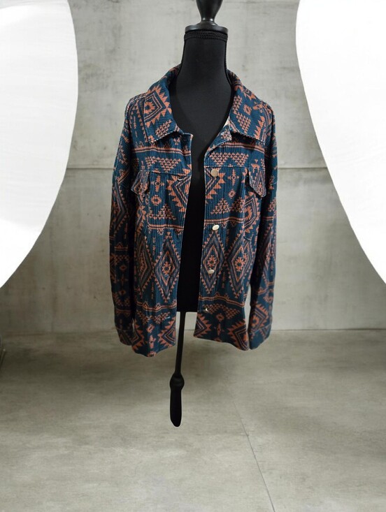 Savanna Jane Jackets & Blazers - Soft Cordoury Shacket in Teal and Rust By Savannah Jane Size 1xl EUC!